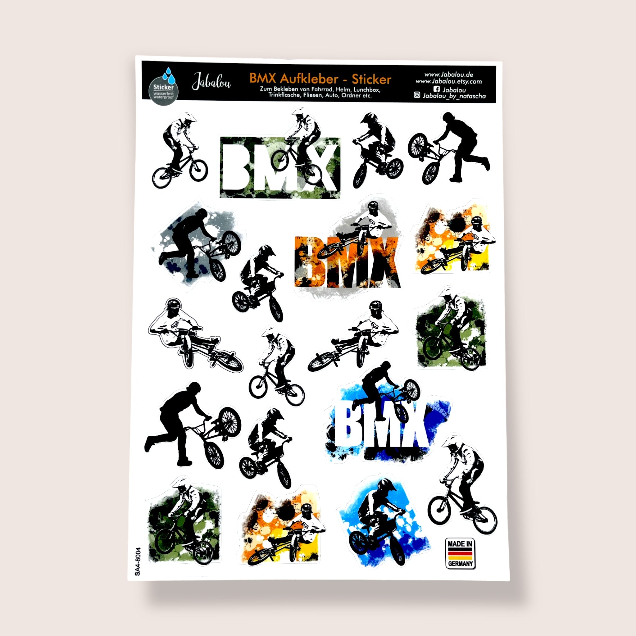 Sticker BMX wasserfest A4