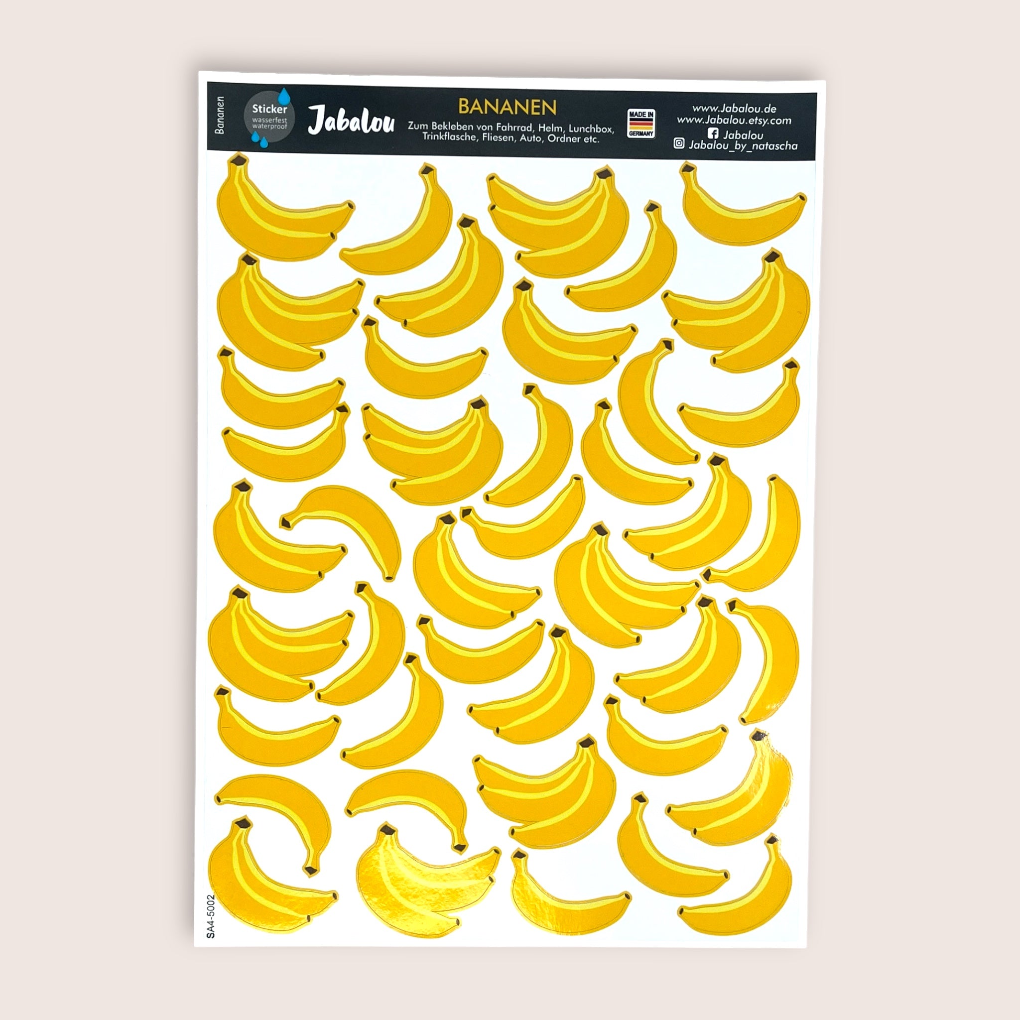 Sticker wetter- und spülmaschinenfest - Bananen