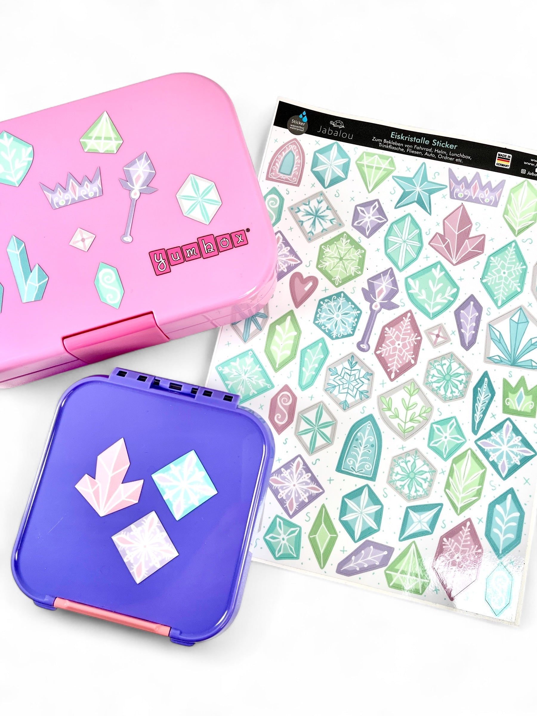 Spülmaschinenfeste Eiskristalle Schneeflocken Eiskönigin Aufkleber