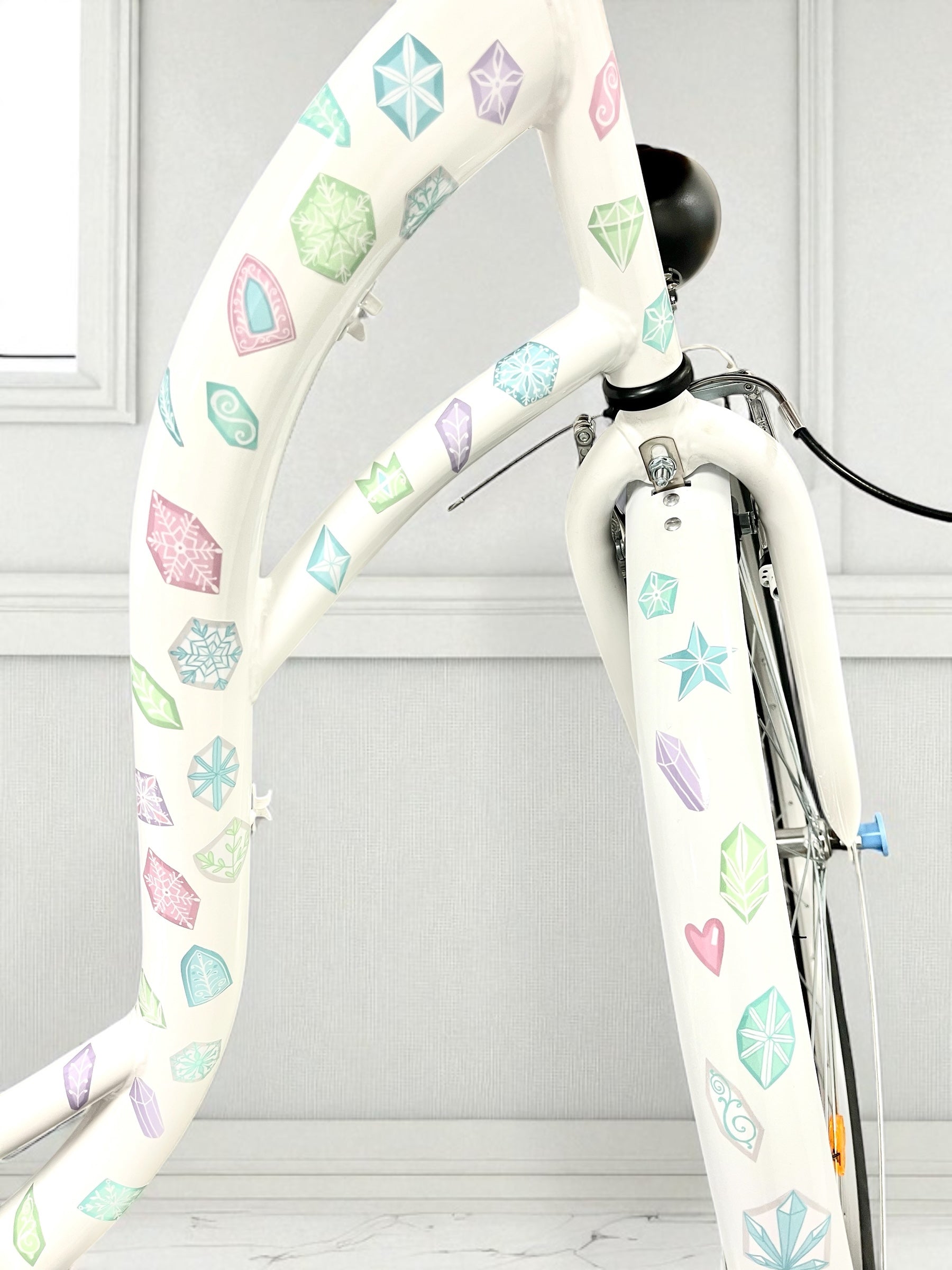 REFLECT Eiskristalle Schneeflocken Eiskönigin Fahrradaufkleber