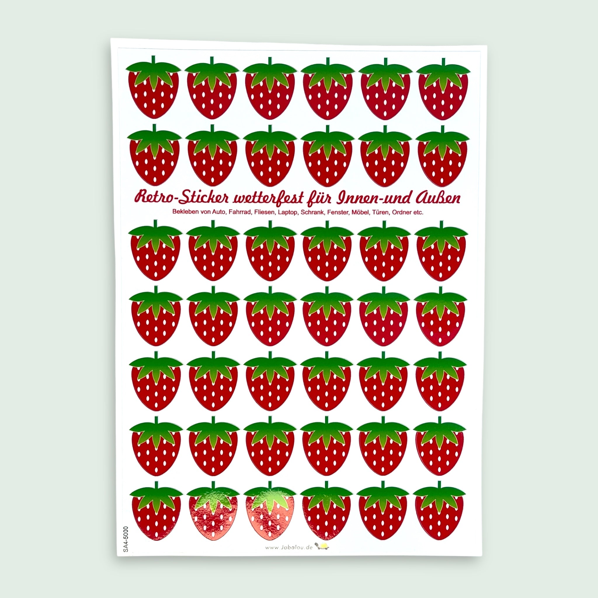 Fahrradaufkleber Erdbeeren