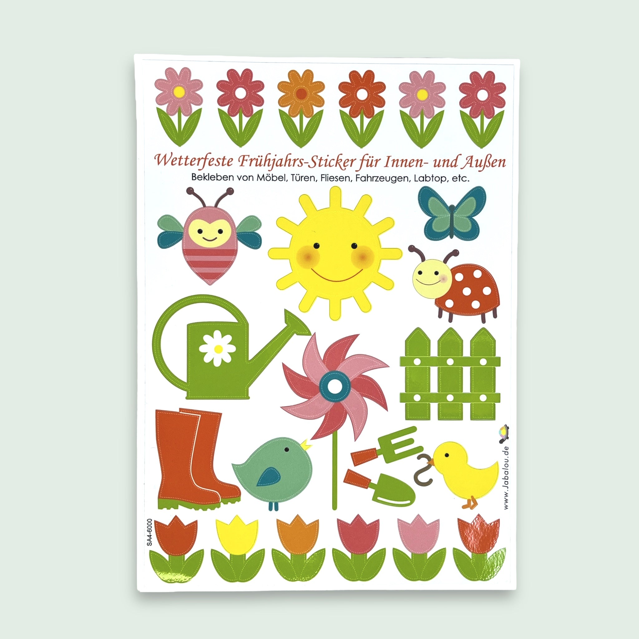 Sticker Garten wasserfest Aufkleber