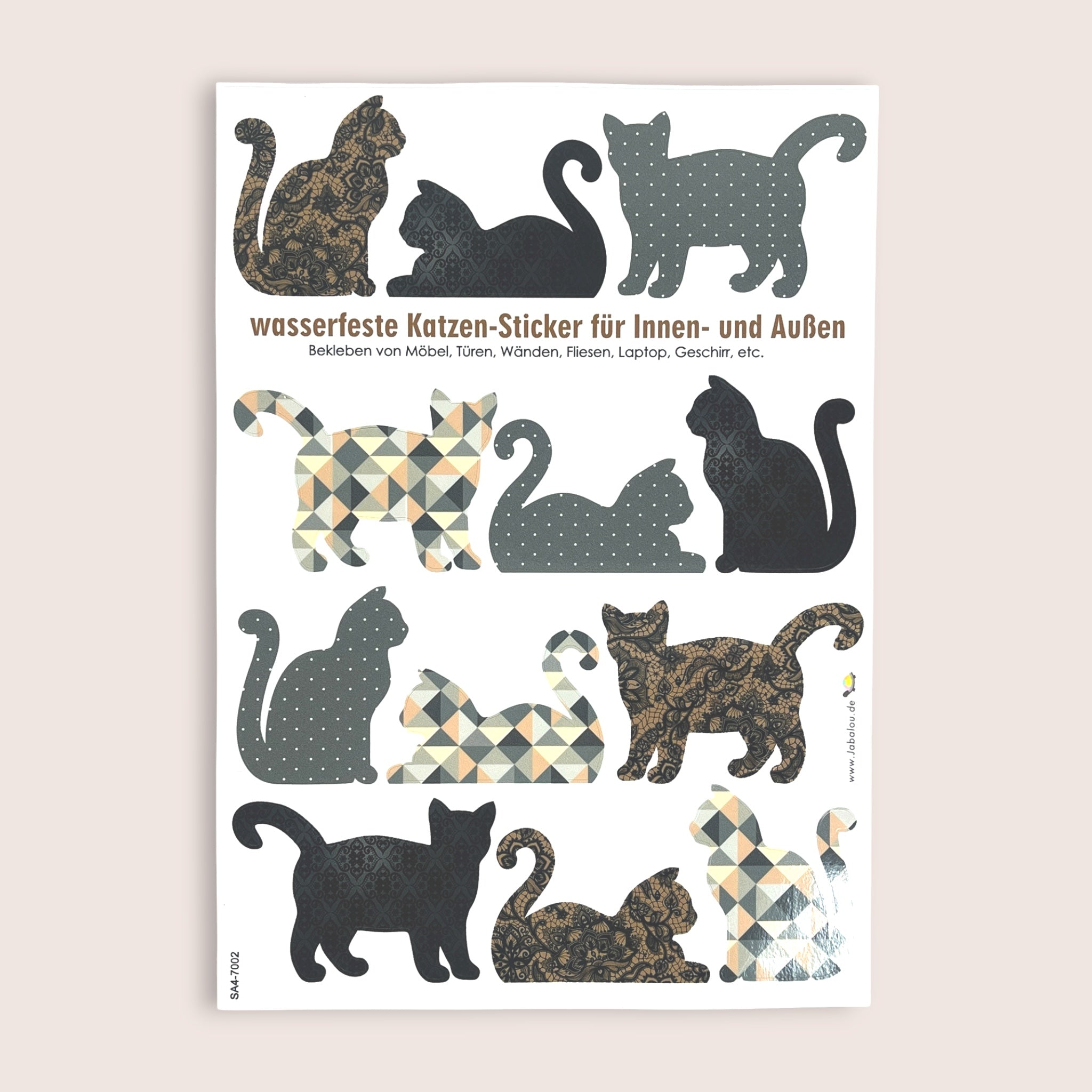 Sticker Katzen wasserfest Aufkleber