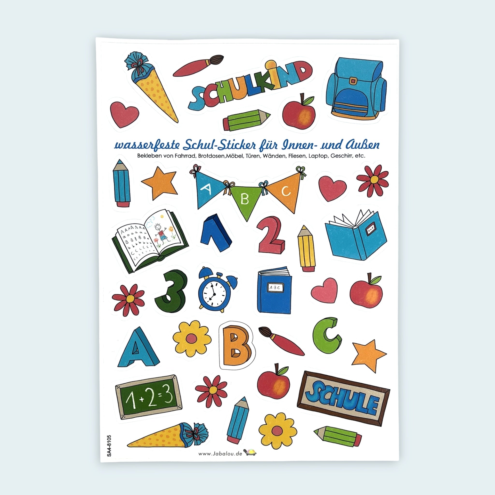 Sticker Schule wasserfest Aufkleber