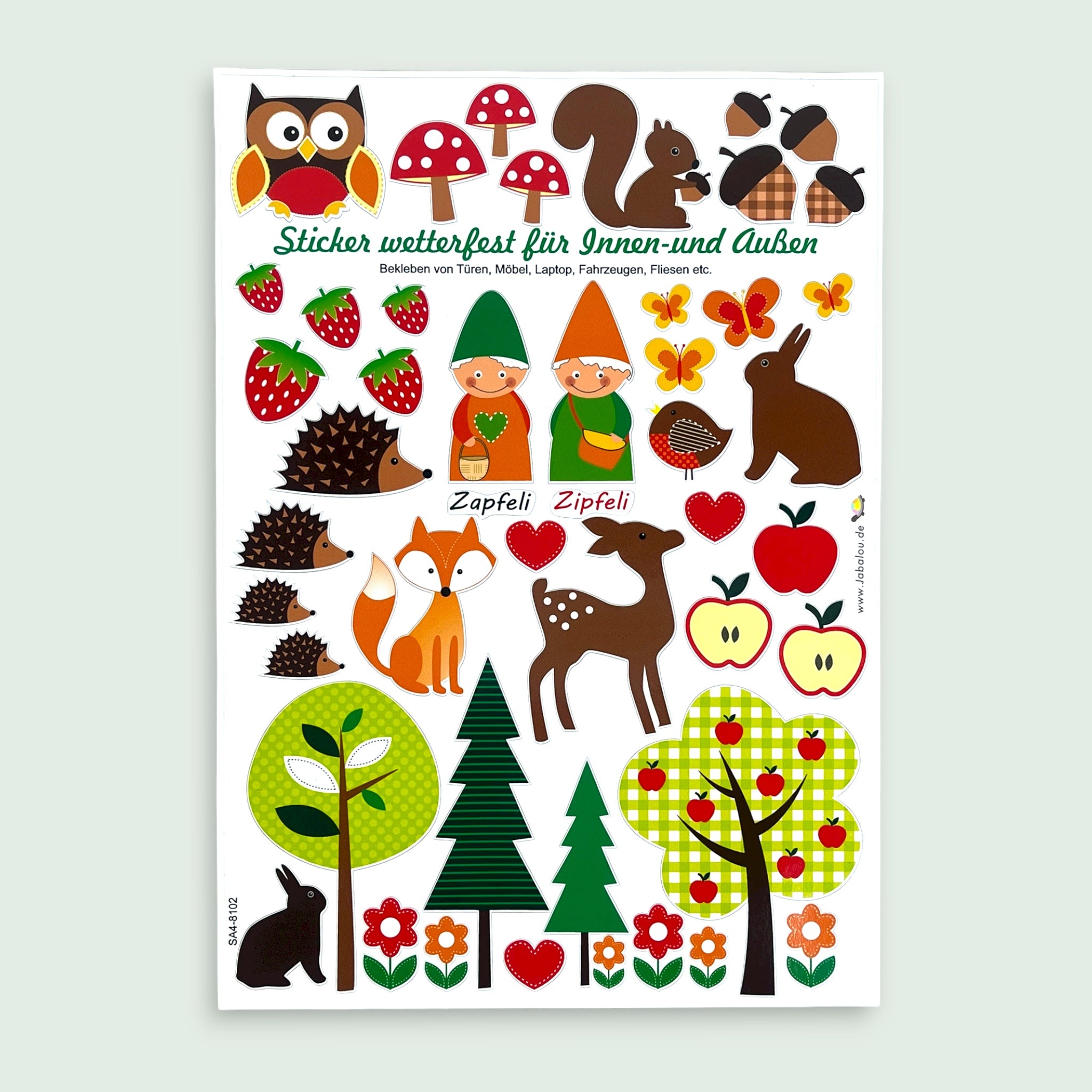 Sticker Wald wasserfest Aufkleber