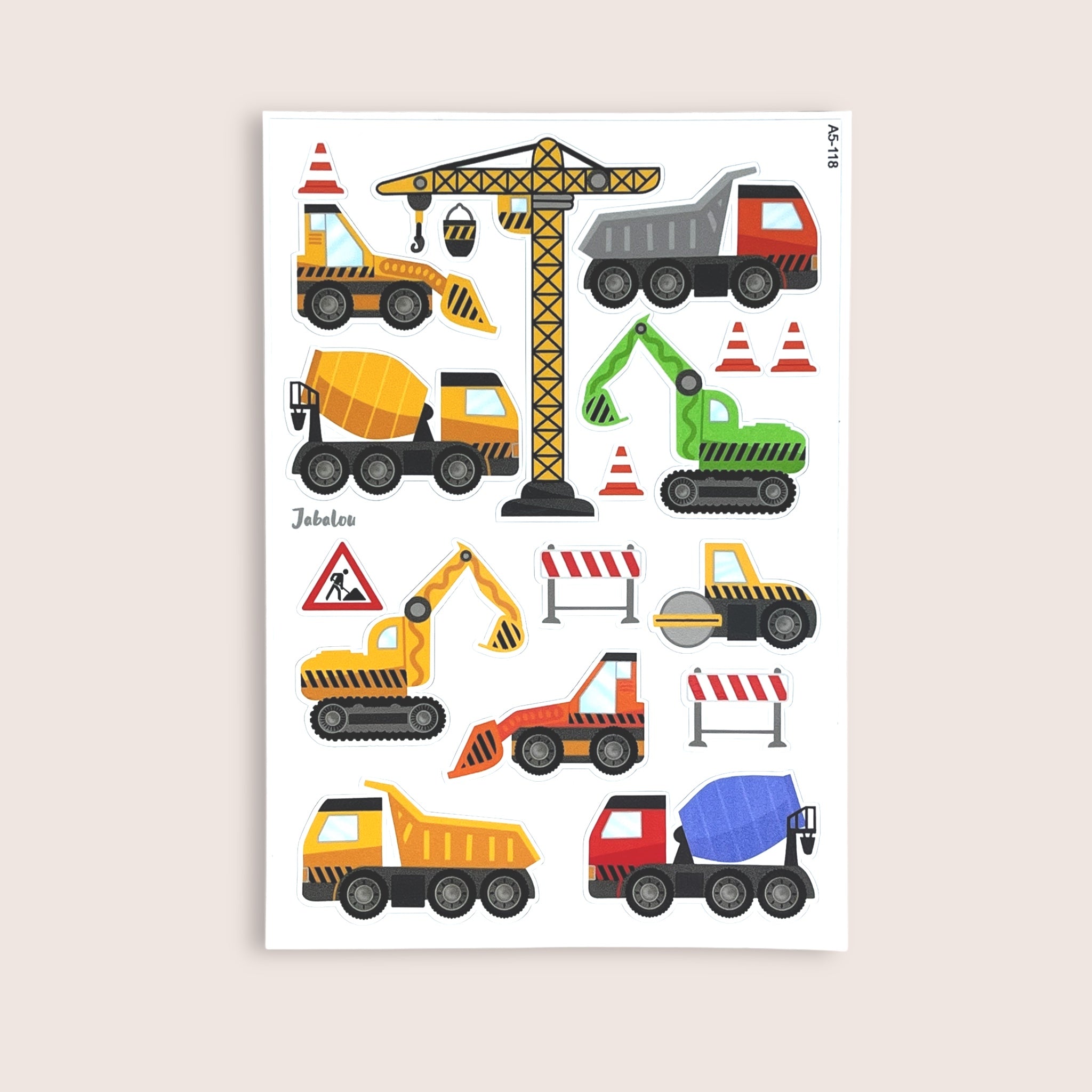 Sticker Baustelle wasserfest Aufkleber