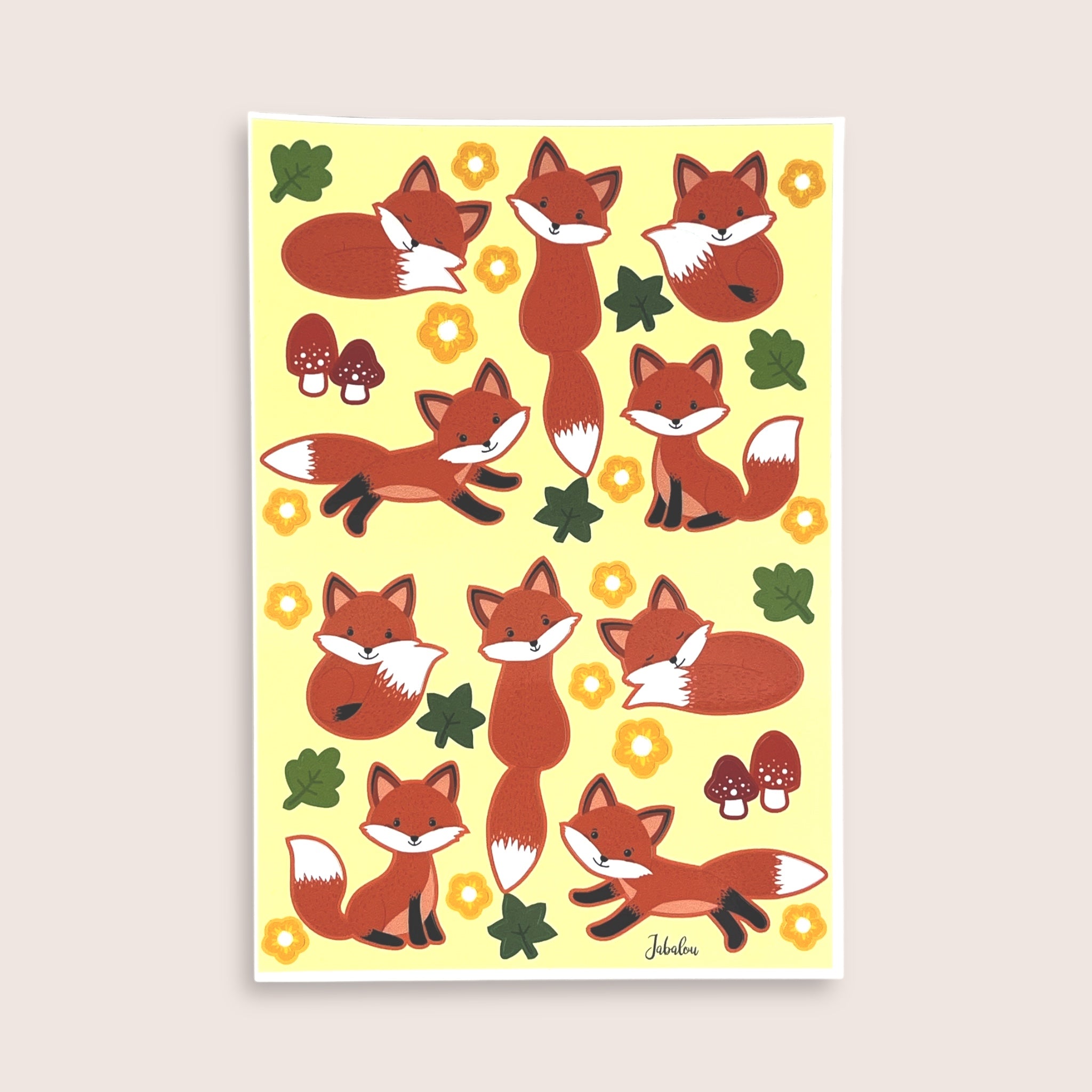 Sticker Füchse wasserfest Aufkleber