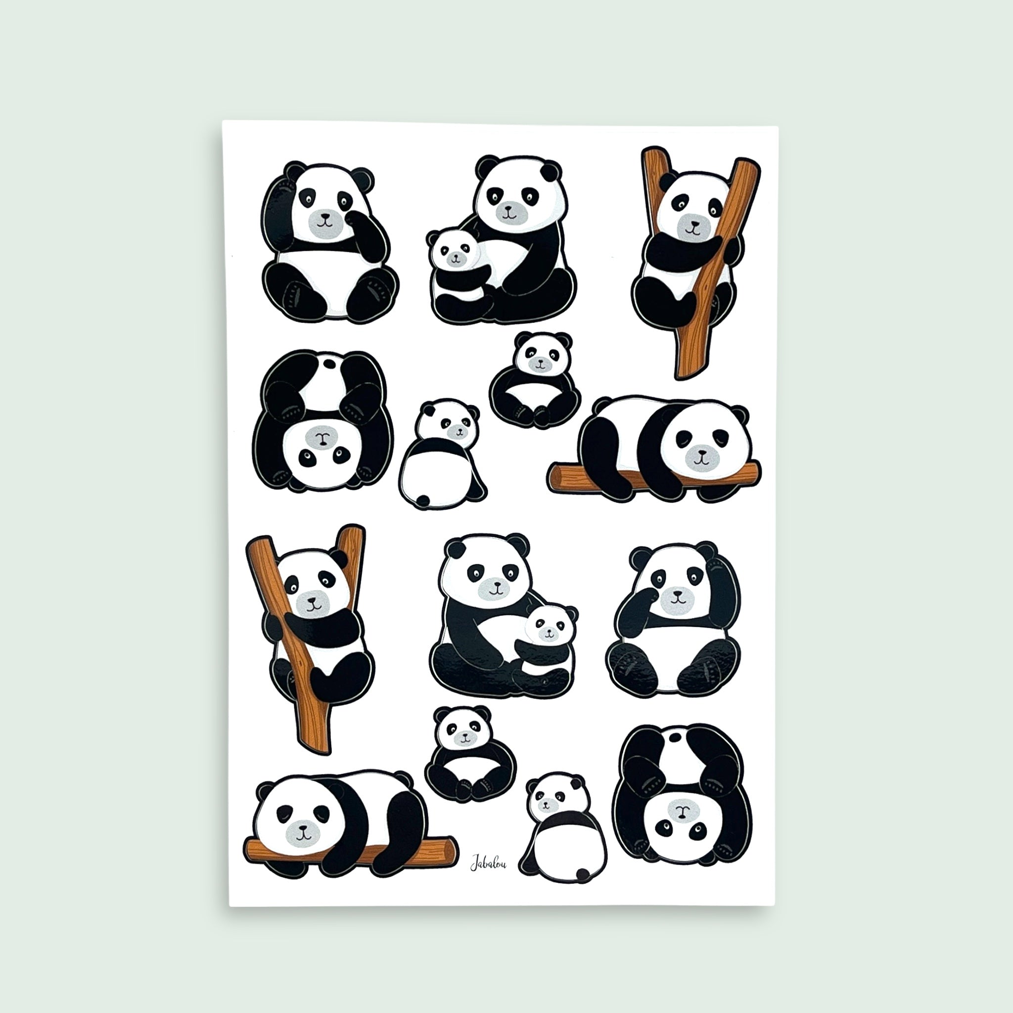 Sticker Panda wasserfest Aufkleber