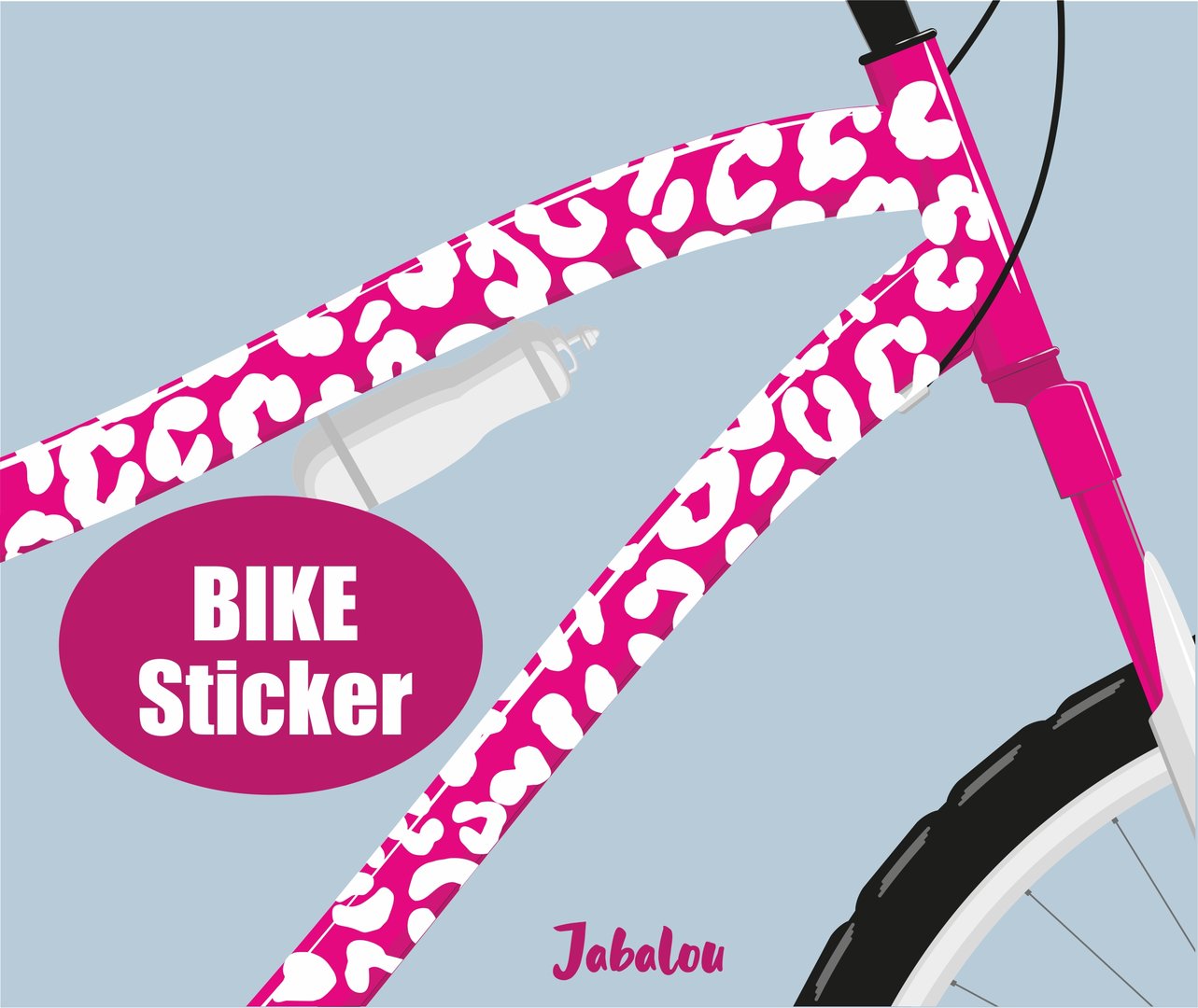 REFLECT Fahrradaufkleber Animal Print WEISS