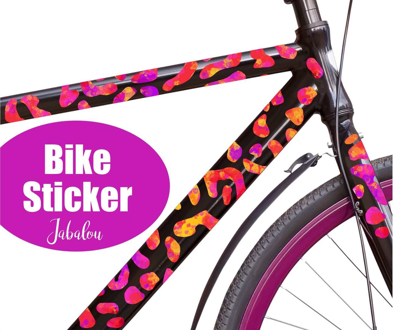 Fahradsticker Animal Print fire