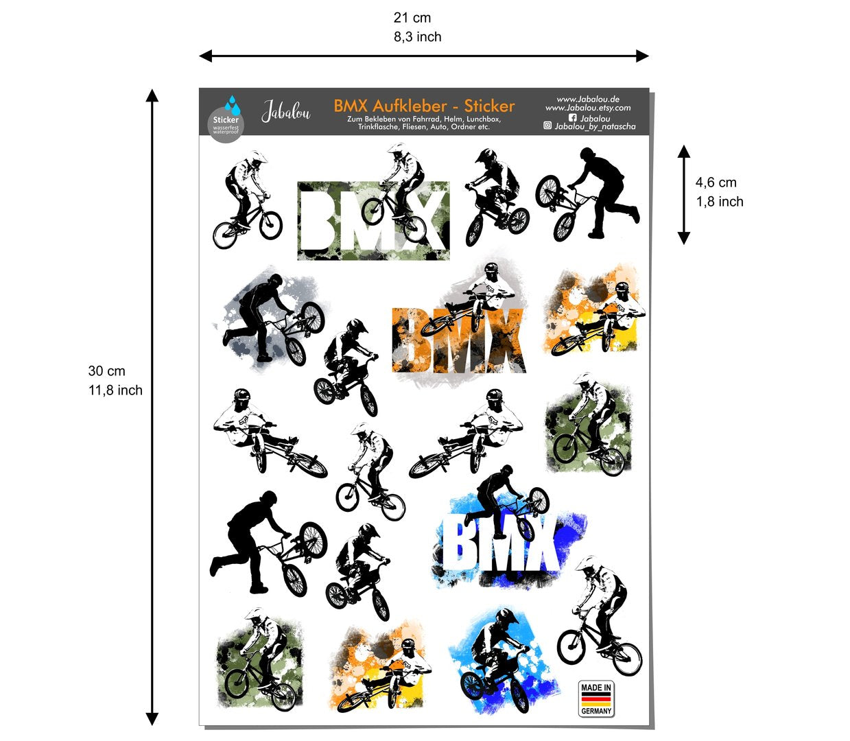 Sticker BMX wasserfest A4