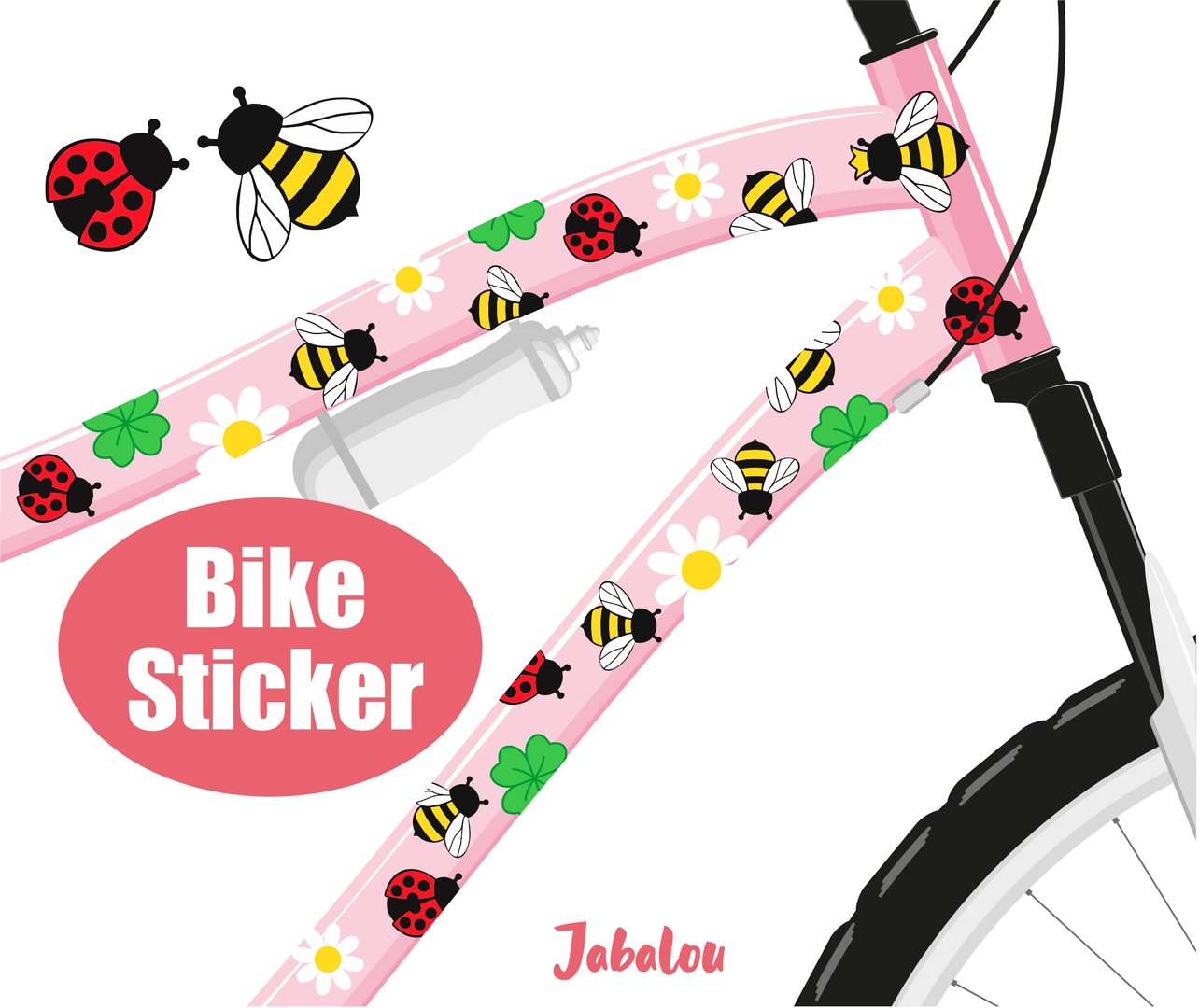 Fahradsticker Bienen, Marienkäfer