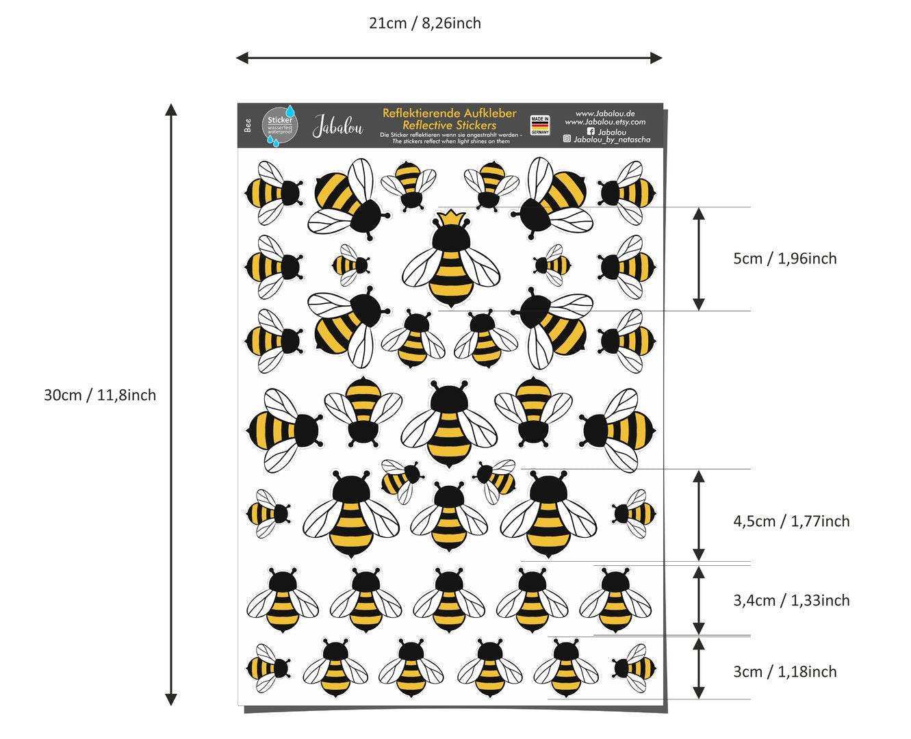 REFLECT Fahrradaufkleber Sticker Bienen