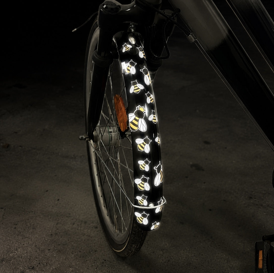 Reflektierende Fahrradaufkleber Bienen - reflektierende Sticker für Fahrrad & Helm