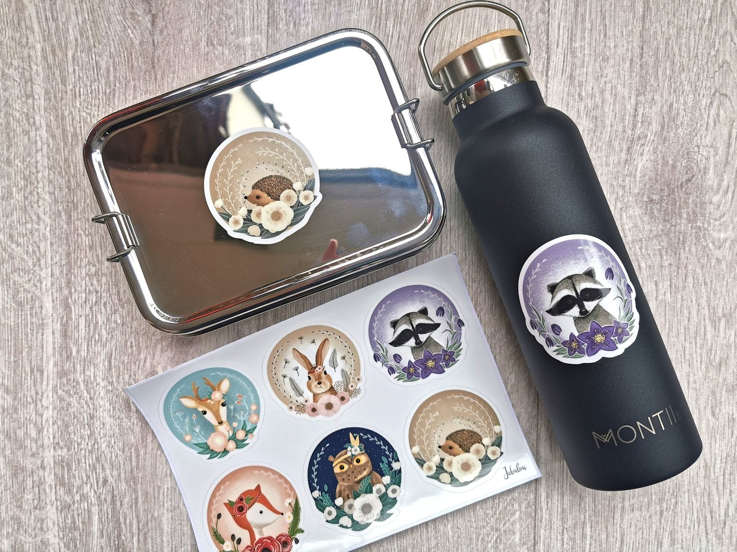 Boho Tiere Aufkleber wasserfest Sticker A5