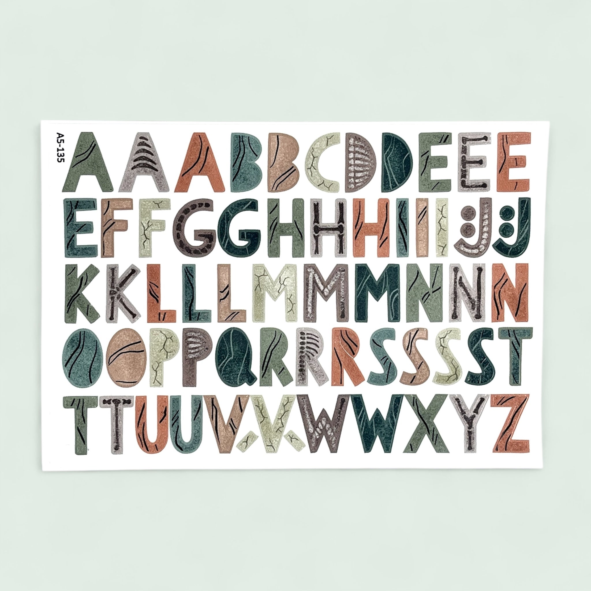 Buchstaben Sticker DINOSAURIER spülmaschinenfest – Brotdosen & Trinkflaschen personalisieren