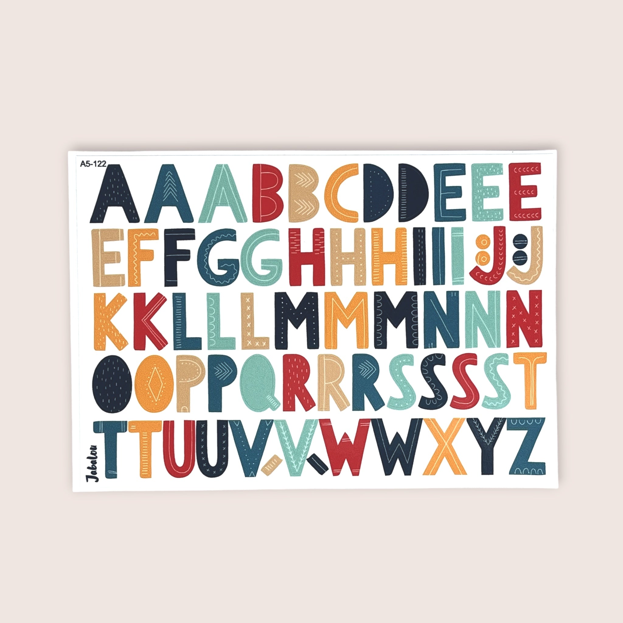 Buchstaben Sticker BUNT spülmaschinenfest – Brotdosen & Trinkflaschen personalisieren