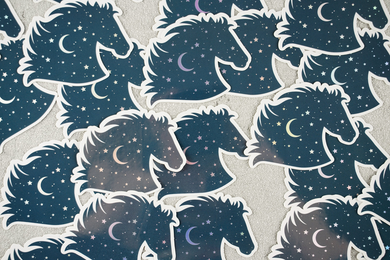 Holographic Pferd Sticker wasserfest