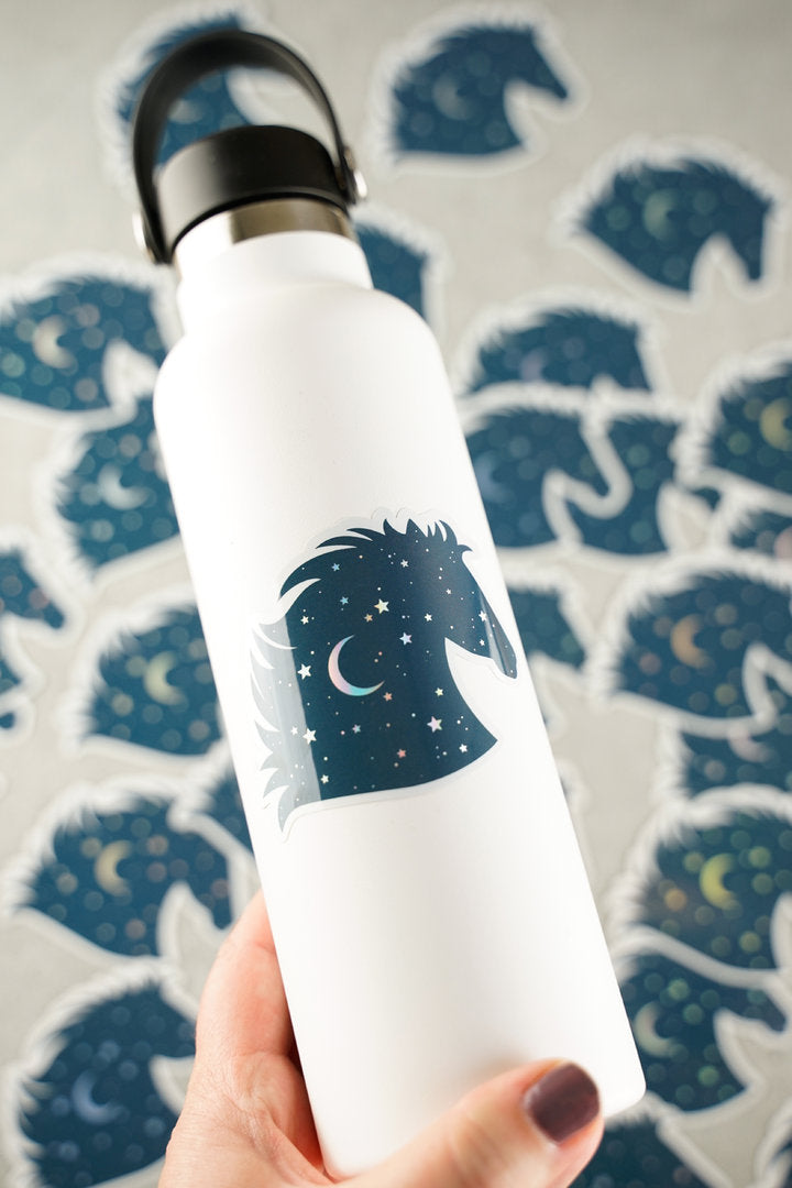 Holographic Pferd Sticker wasserfest