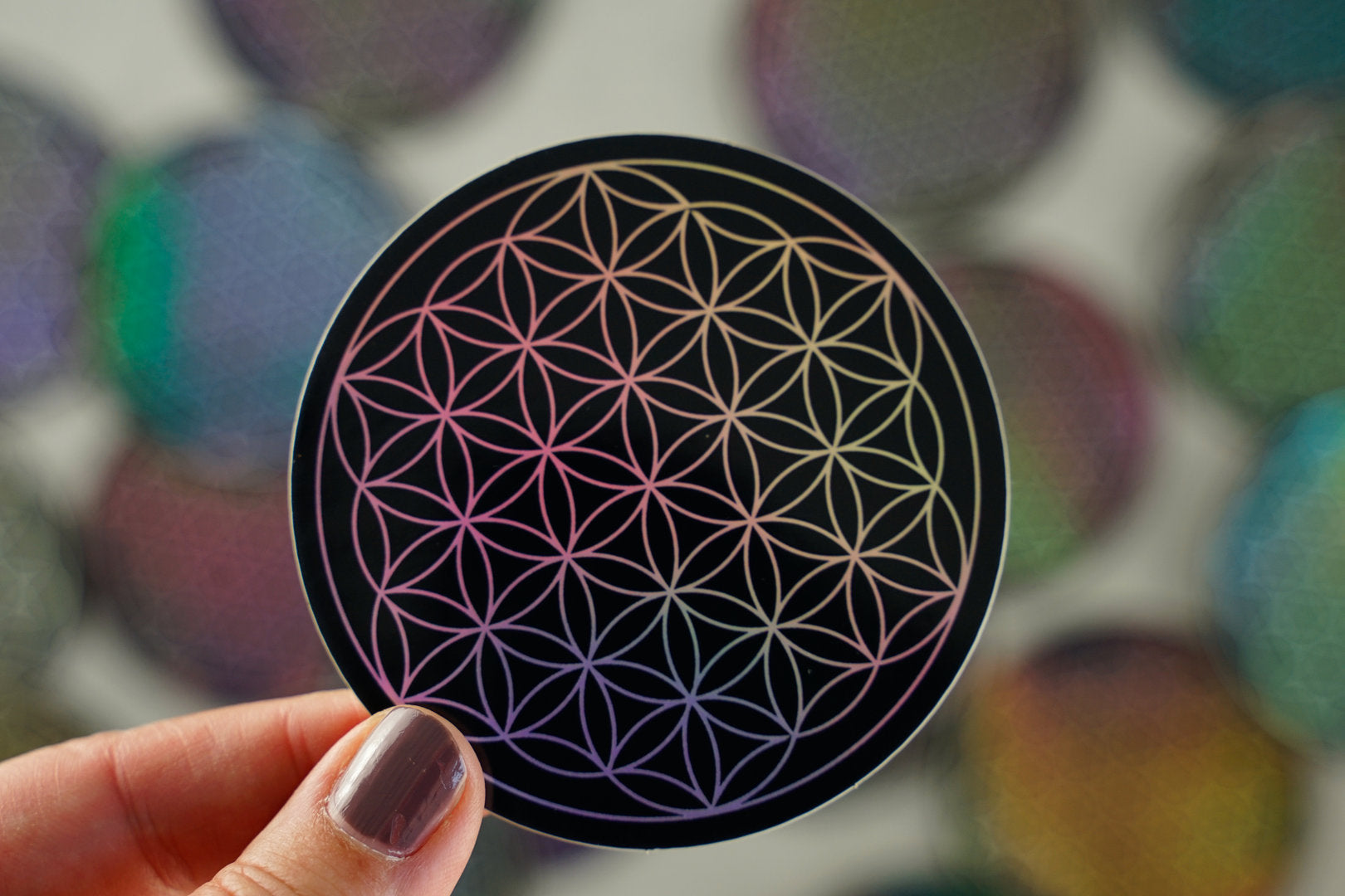 Holographic Blume des Lebens Sticker