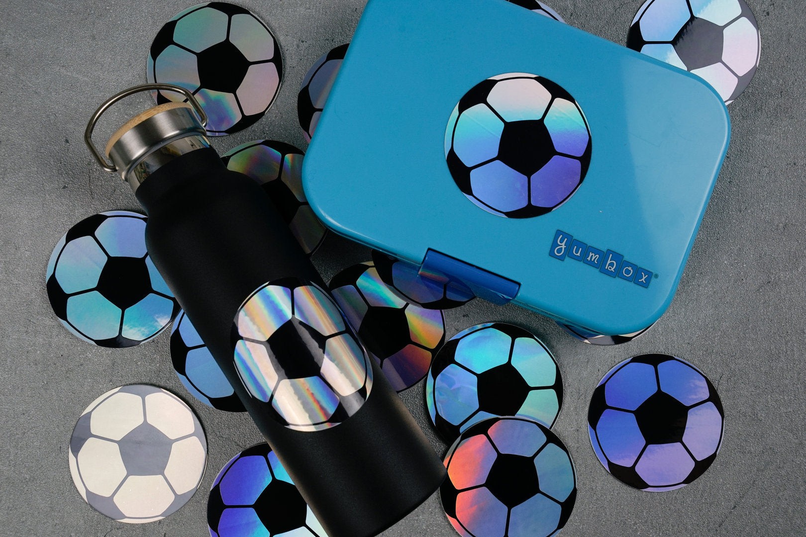 Holographic Fußball Sticker wasserfest