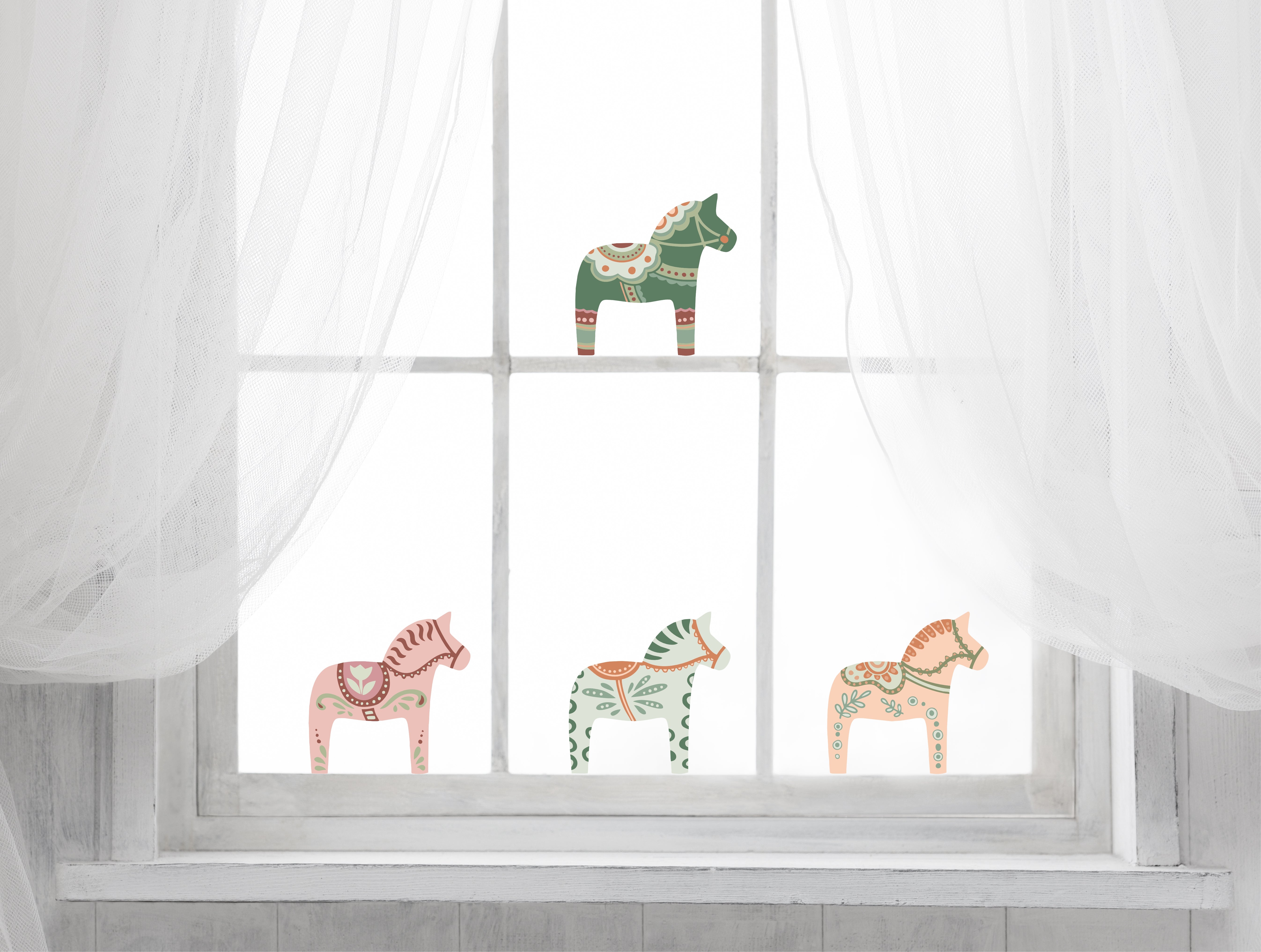 Dala Fensterbilder – Dekorative Fensteraufkleber einzeln