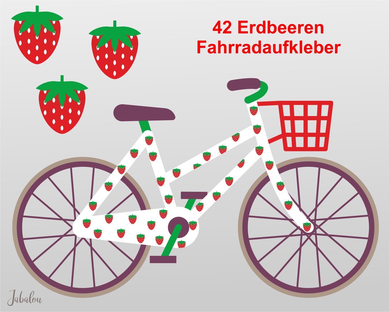 Sticker Erdbeeren wasserfeste Sticker Aufkleber
