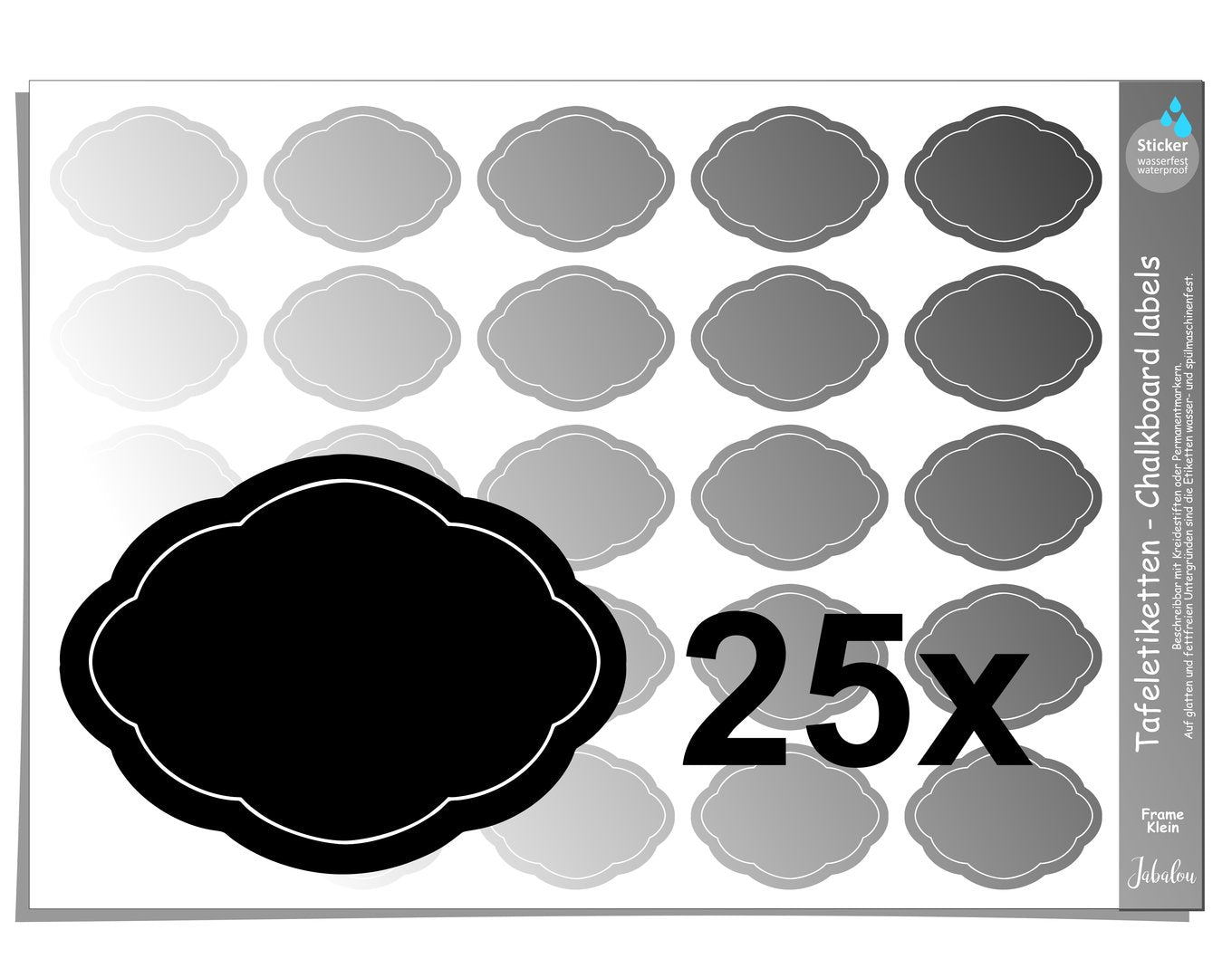 Tafeletiketten, Frame klein Gewürzetiketten
