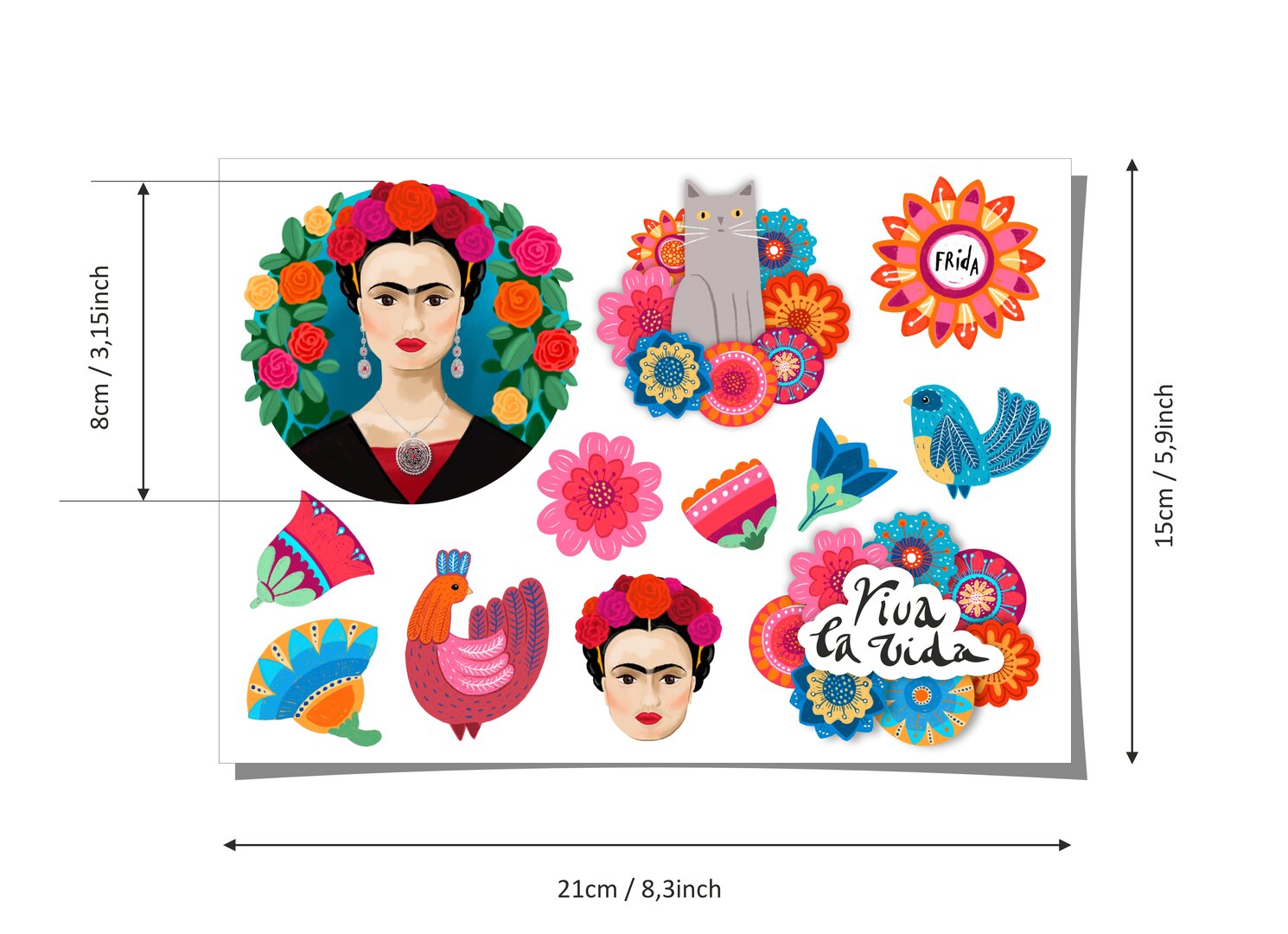 Frida Kahlo Laptop Sticker