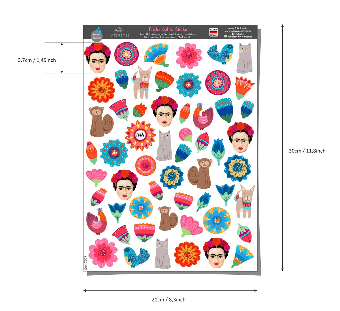 Frida Kahlo Fahrradsticker
