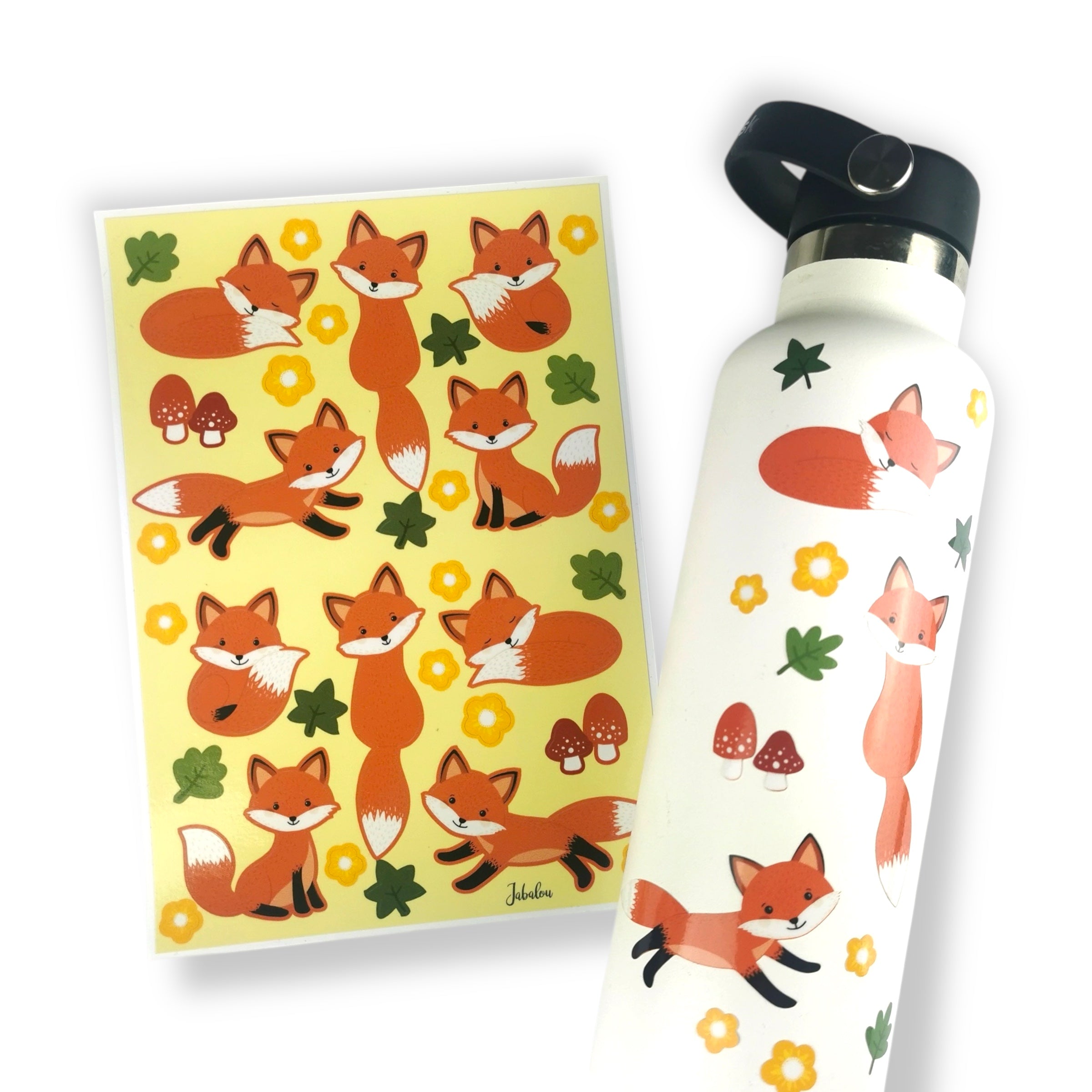 Sticker Füchse wasserfest Aufkleber