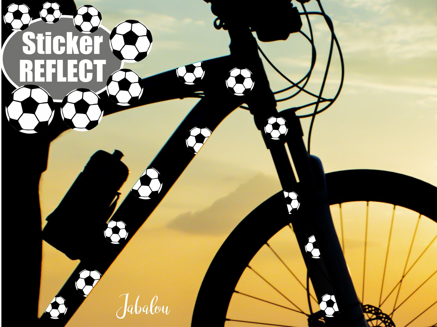 REFLECT Fahrradaufkleber Fußbälle