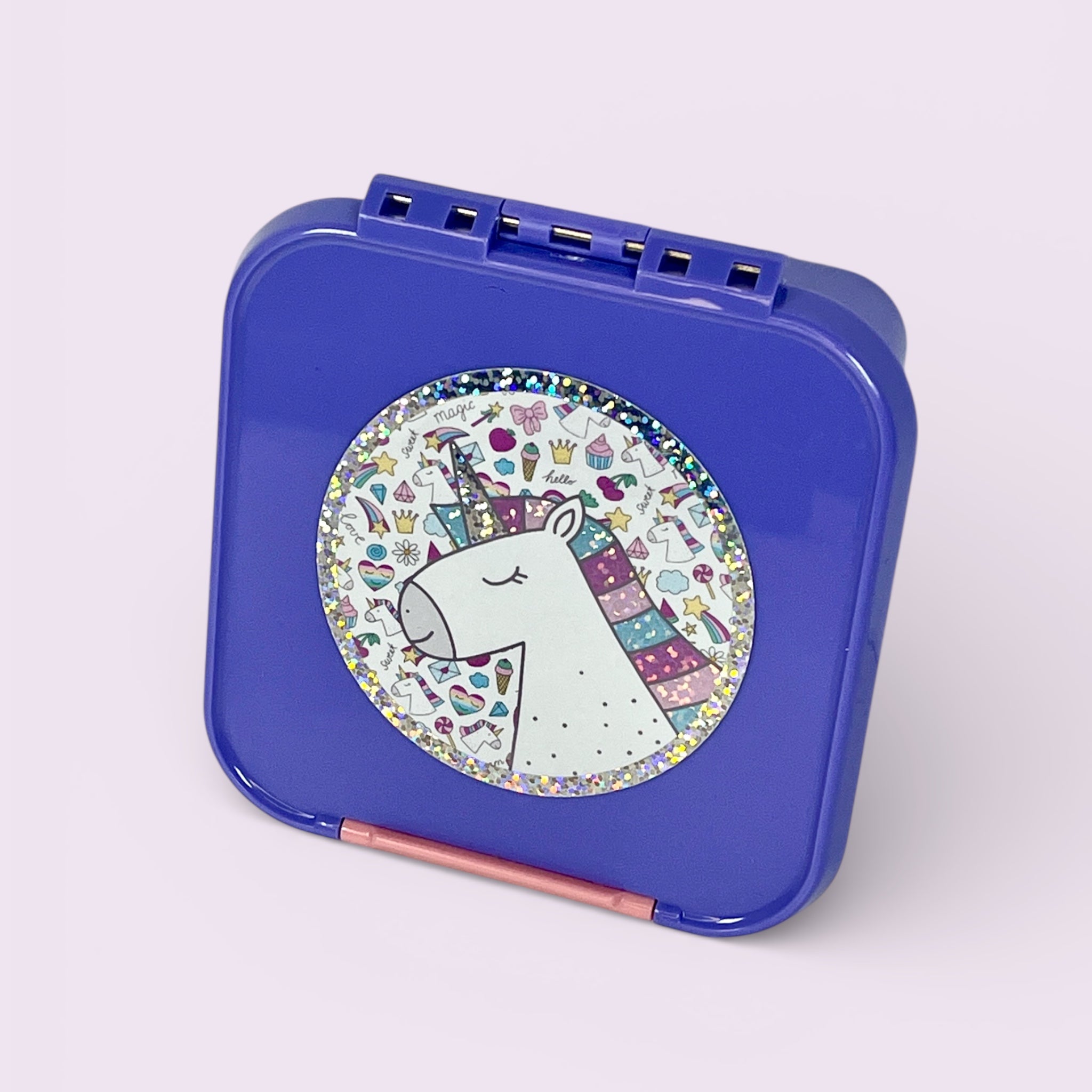 Glitzer Einhorn Sticker wasserfest