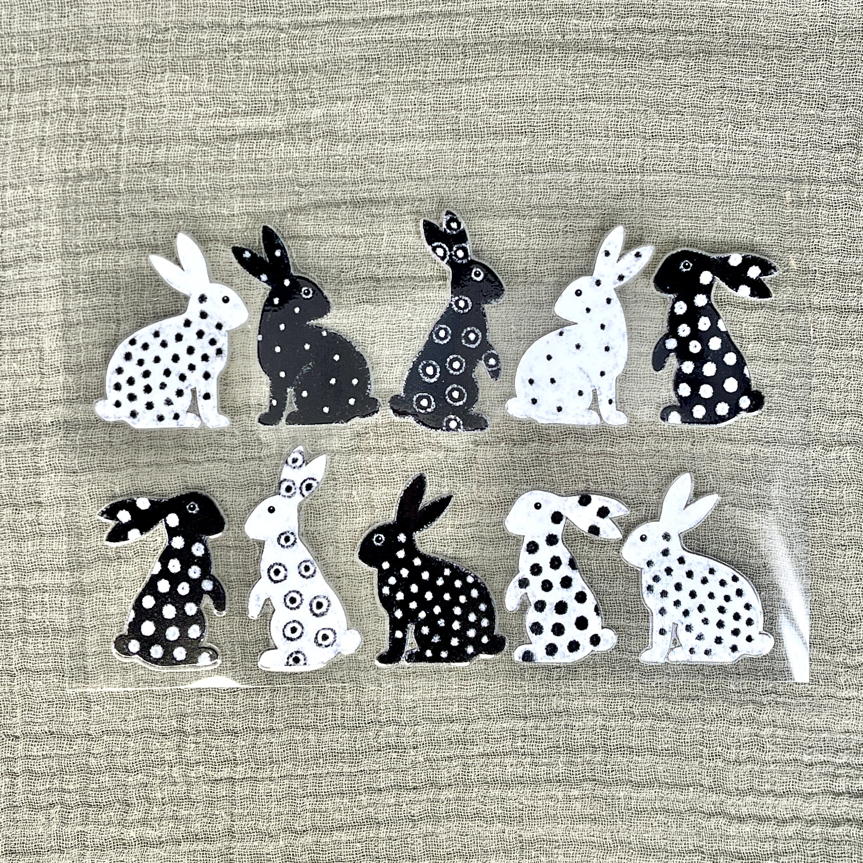 Rub on Hasen Sticker A5 randlos