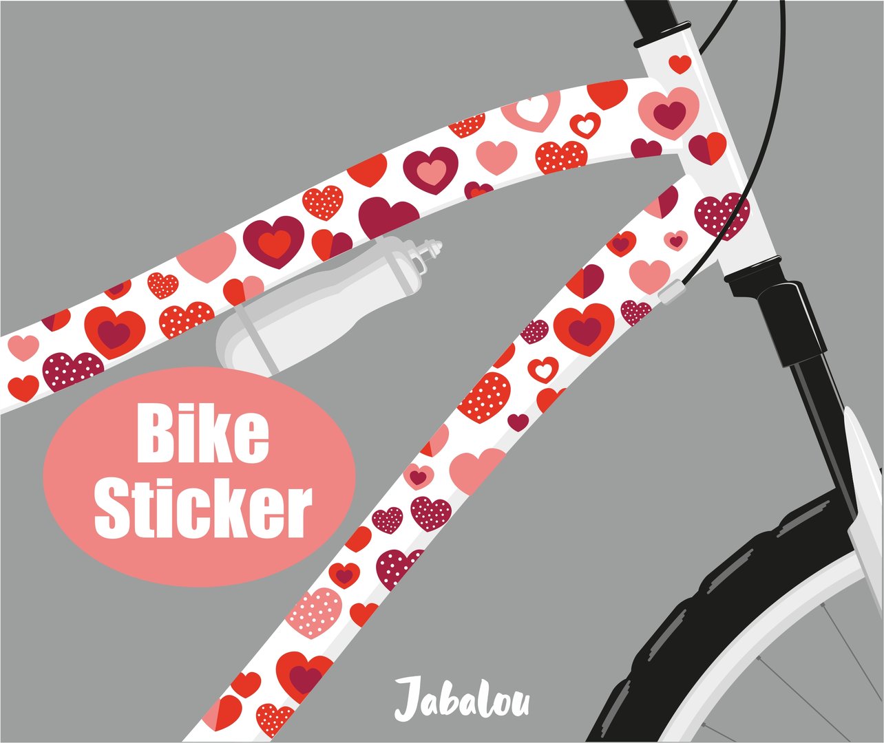 REFLECT Fahrradaufkleber Herzen Rubby