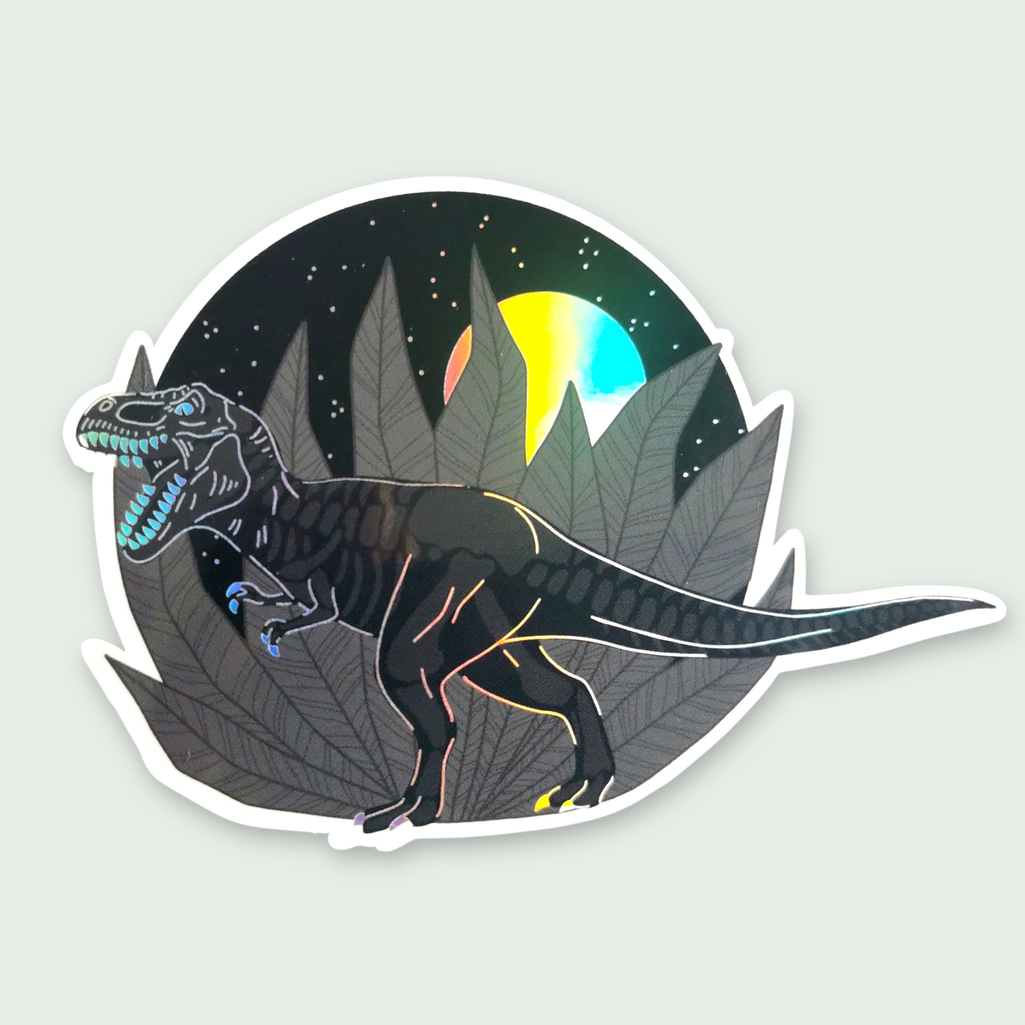 Holographic Dinosaurier Sticker wasserfest