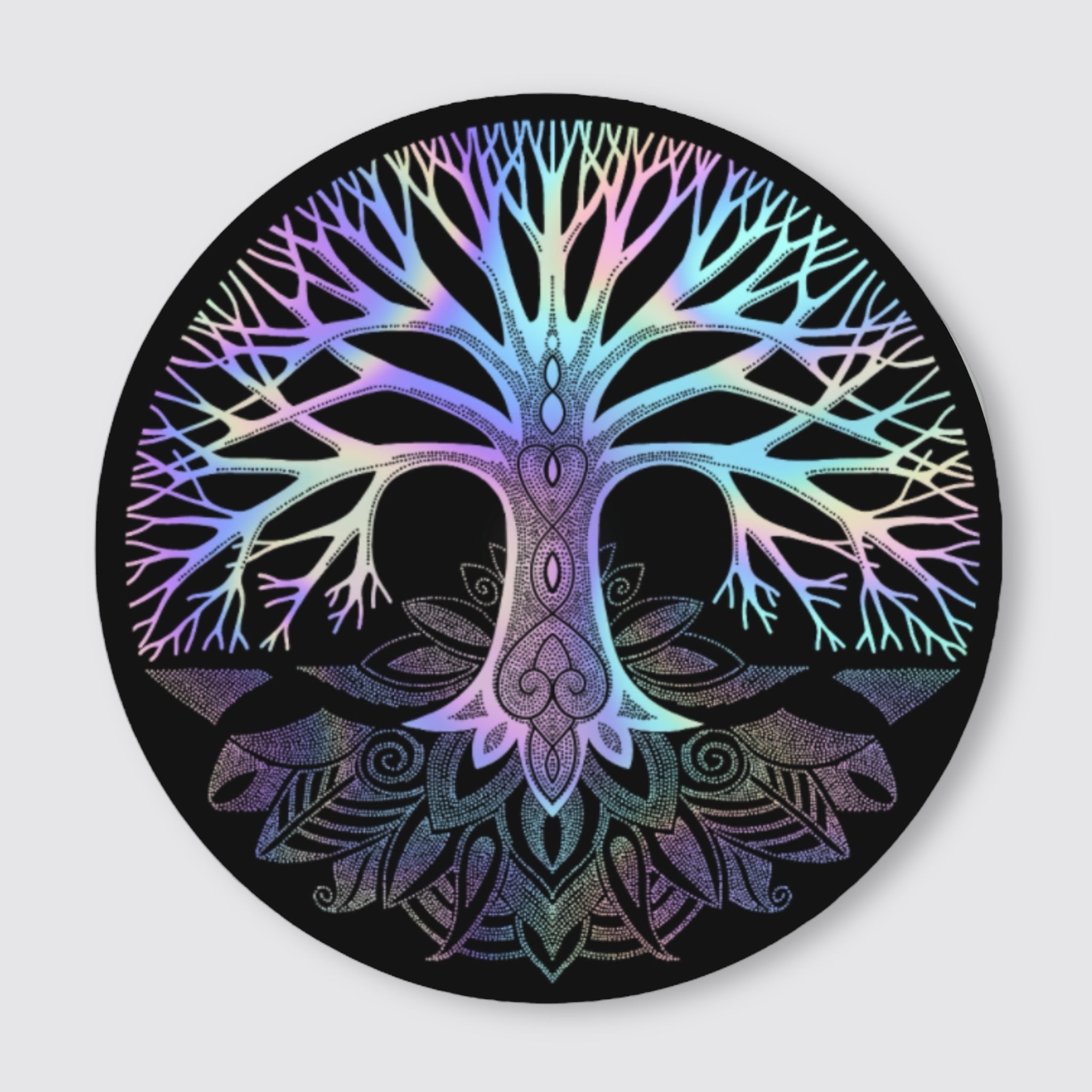 Holographic Lebensbaum Sticker wasserfest