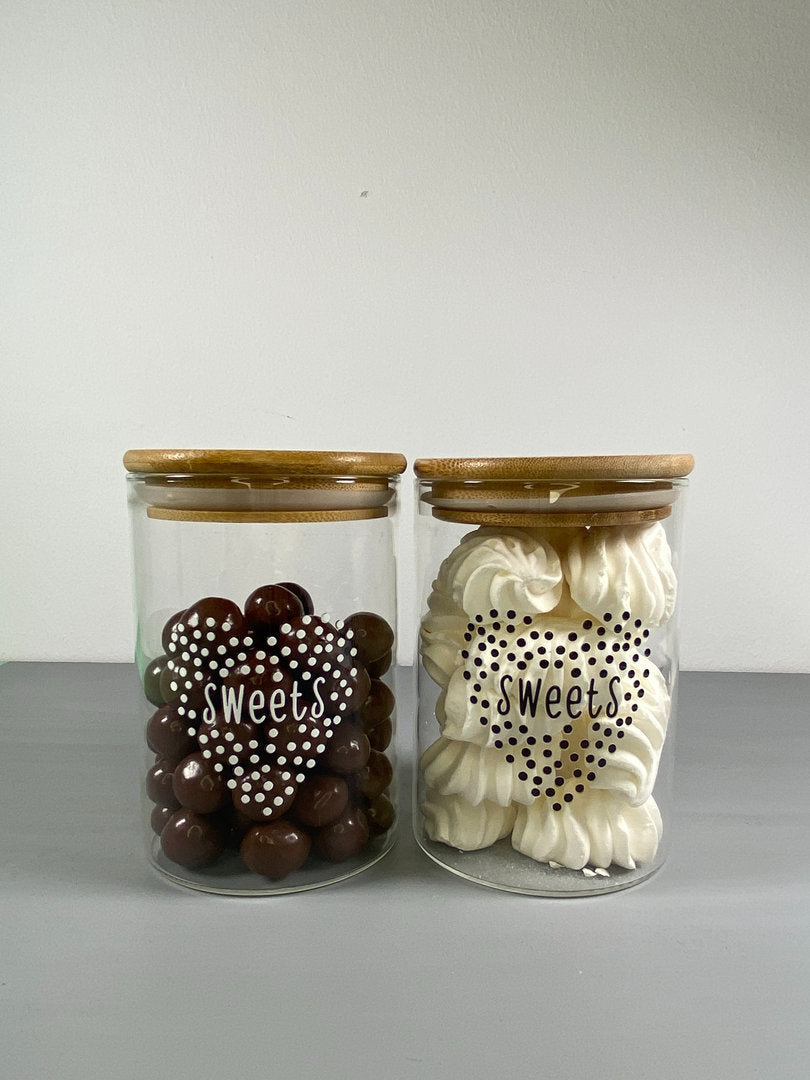 Rub on Sticker A4 zum Bekleben von Vorratsgläser, etc.