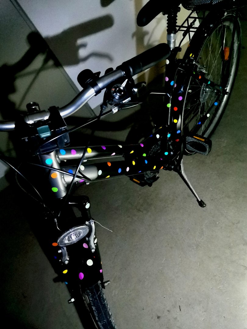 REFLECT Fahrradaufkleber Confetti RAINBOW