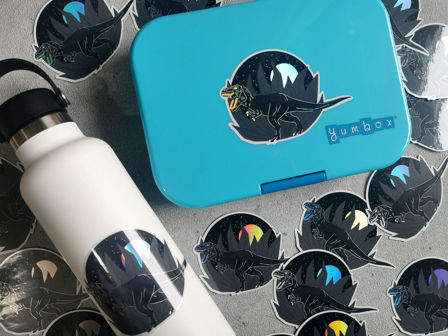 Holographic Dinosaurier Sticker wasserfest