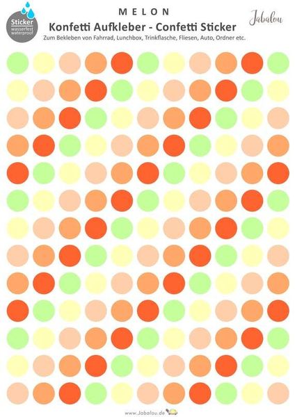 Fahradsticker Confetti MELON