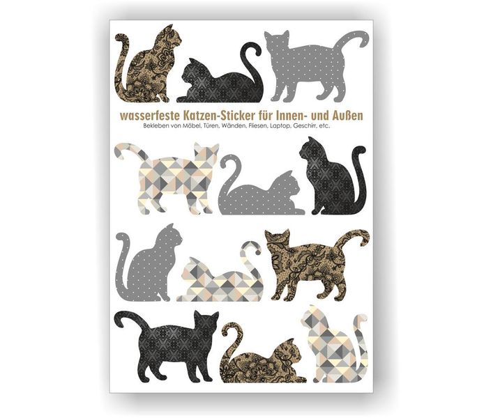 Sticker Katzen wasserfest Aufkleber