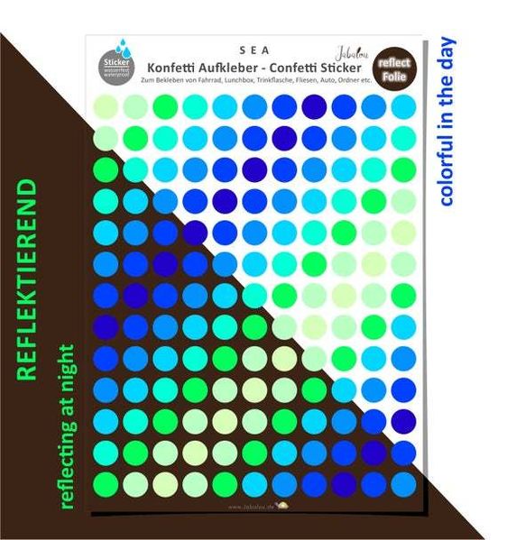REFLECT Fahrradaufkleber Confetti SEA
