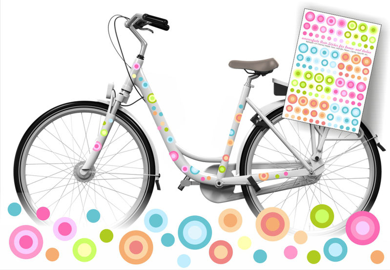 Fahrradaufkleber Dots
