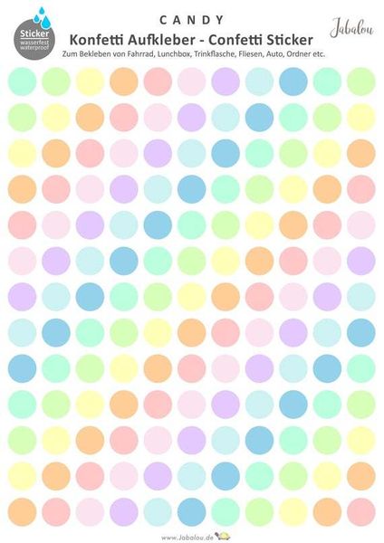 Fahradsticker Confetti CANDY