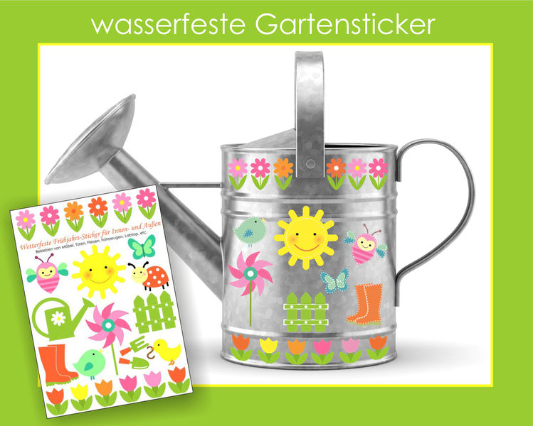 Sticker Garten wasserfest Aufkleber