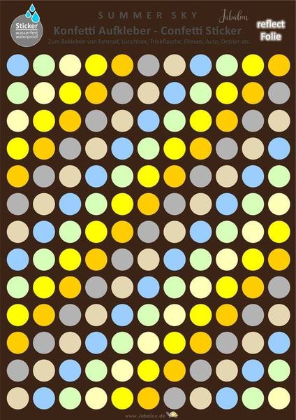 REFLECT Fahrradaufkleber Confetti SUMMERSKY