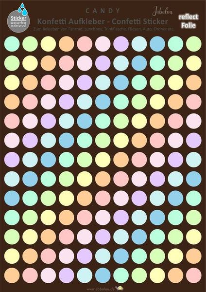 REFLECT Fahrradaufkleber Confetti CANDY