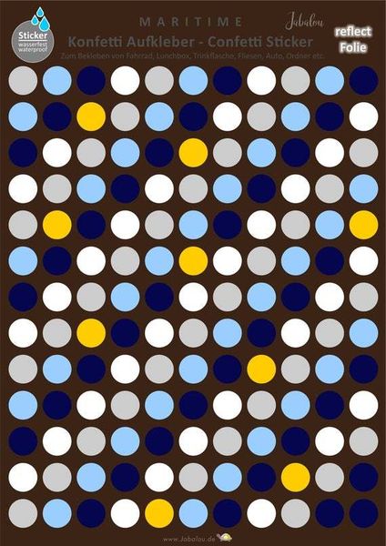REFLECT Fahrradaufkleber Confetti MARITIME