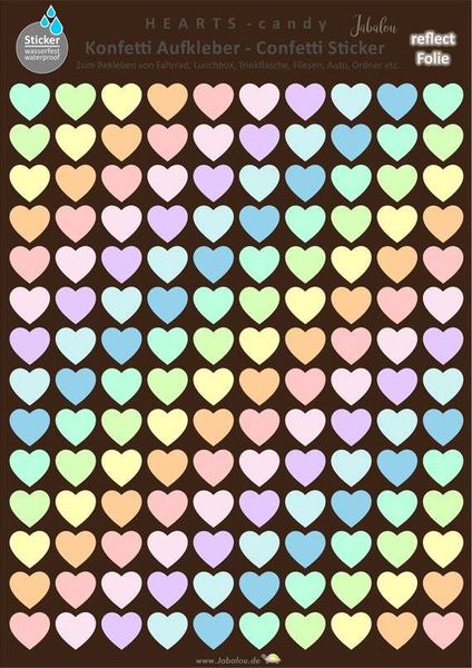 REFLECT Fahrradaufkleber Confetti Herzen Candy